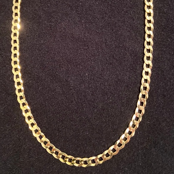 Gold Chain Cuban Link Bundle Set .925 Italy - Picture 2 of 7